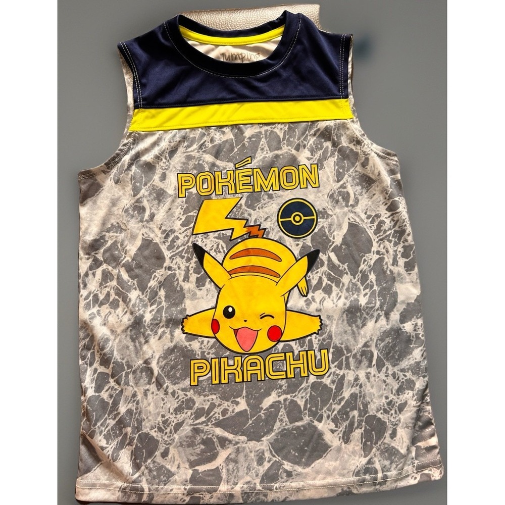 Pokemon Pikachu Youth Size 10 Sleeveless Athletic Tank Top Jumping Beans